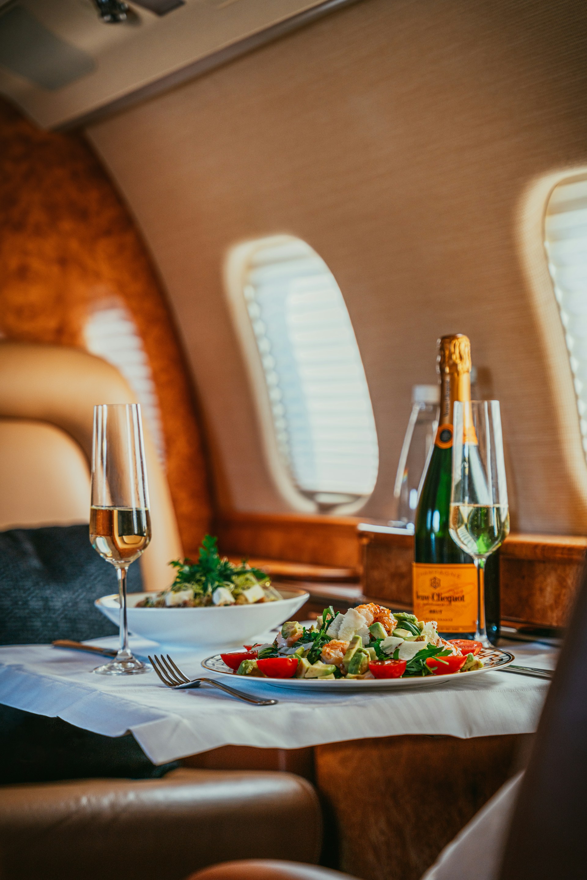 Private jet interior
